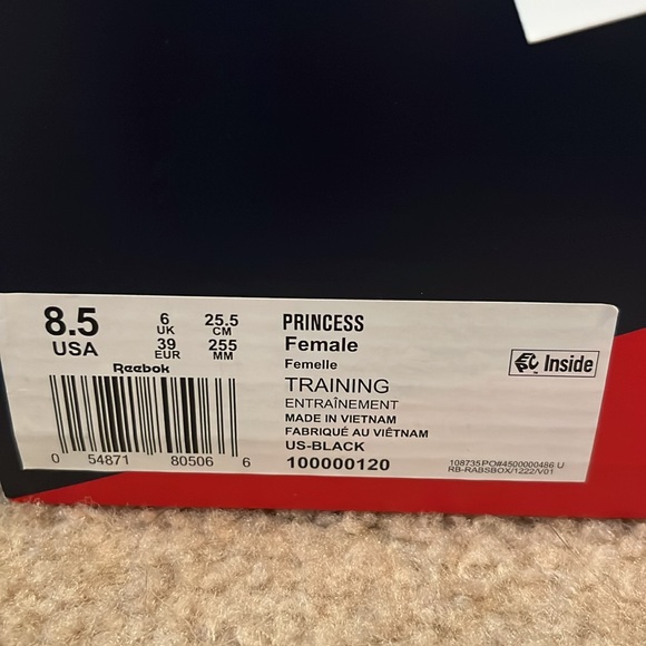 NWT Reebok Princess Tennis Shoes Sz 8.5 - Picture 2 of 2